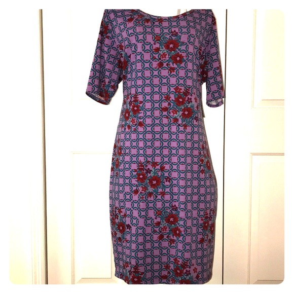 LuLaRoe Dresses & Skirts - LuLaRoe Julia Dress in Graphic and Floral Print